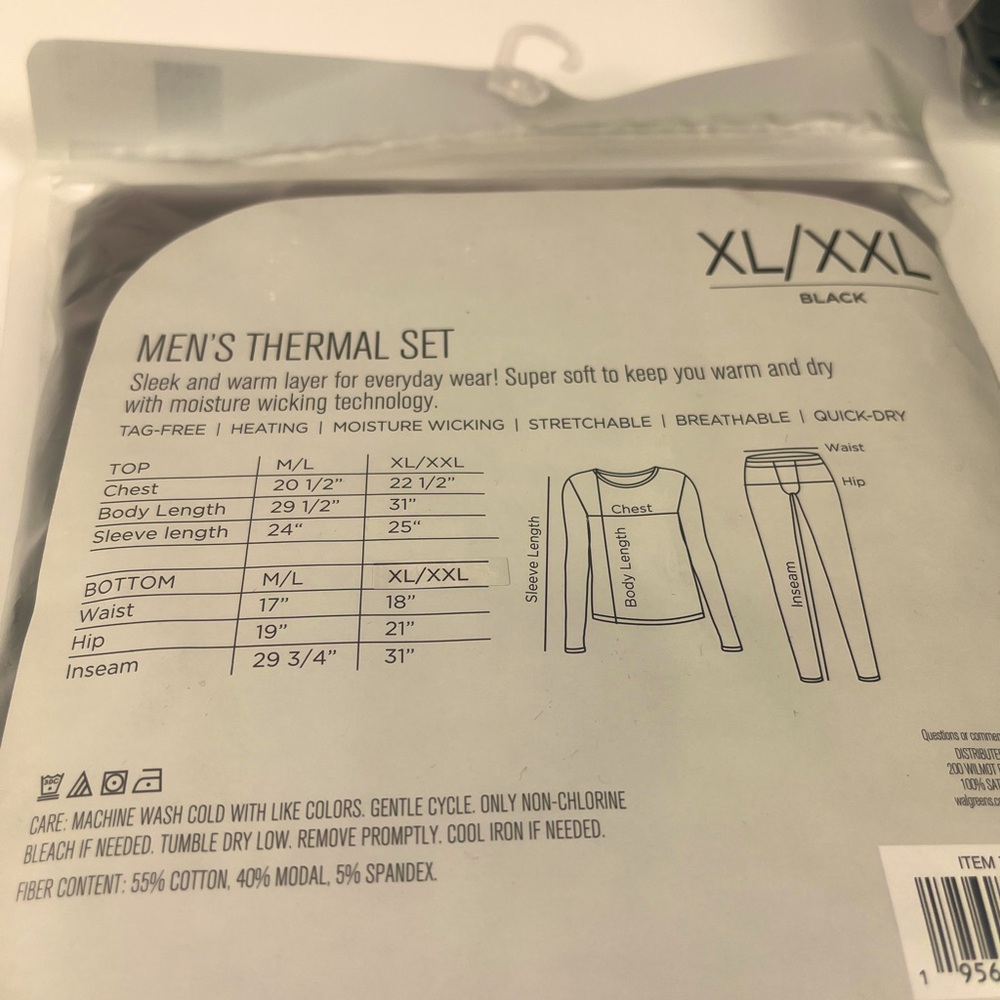 Men’s West Loop Thermal Set XL/XXL Black - Picture 4 of 4